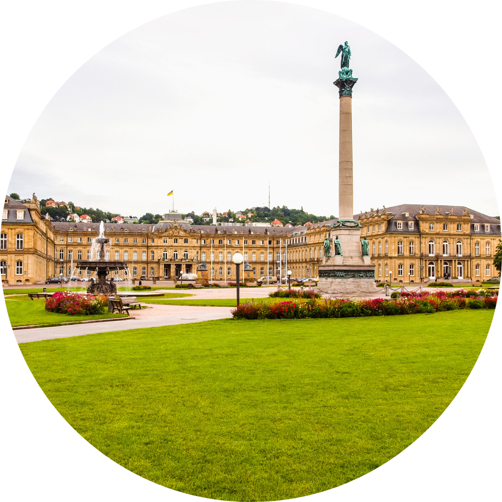 Stuttgarter Schlossplatz in Baden-Württemberg